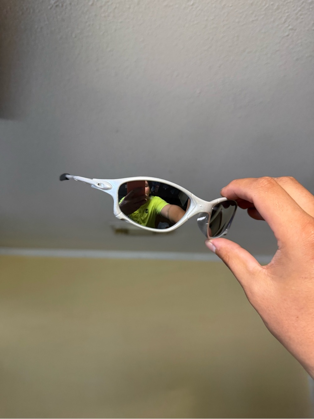 Oakley White Sunglasses with Dark Lenses